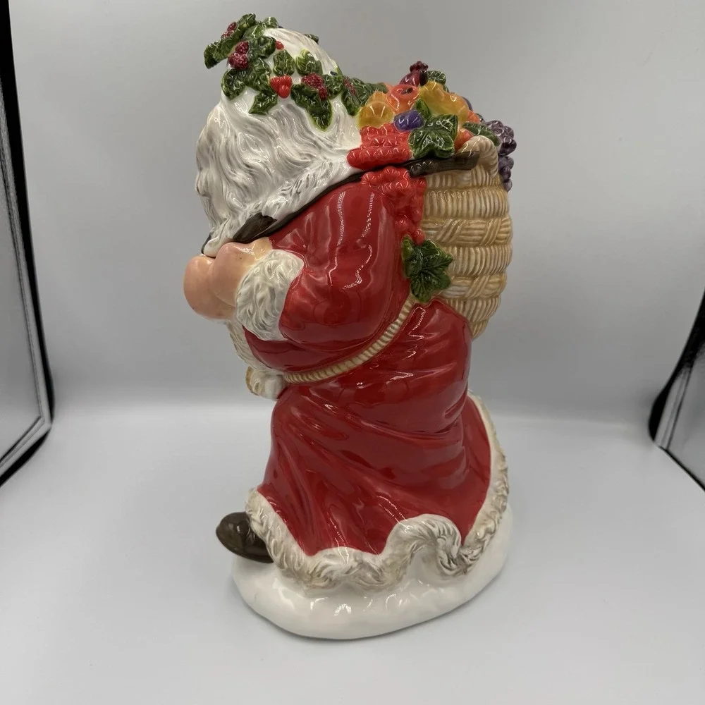 Department 56 Christmas Santa Claus‎ Cookie Jar Peggy Toole 2001 Hand Painted